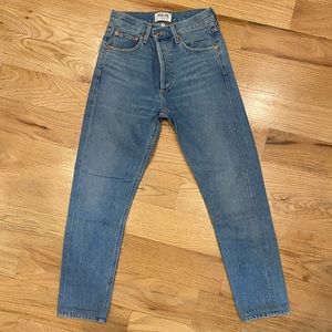 AGOLDE Medium Wash Blue Jeans. Slim fit. High waist.